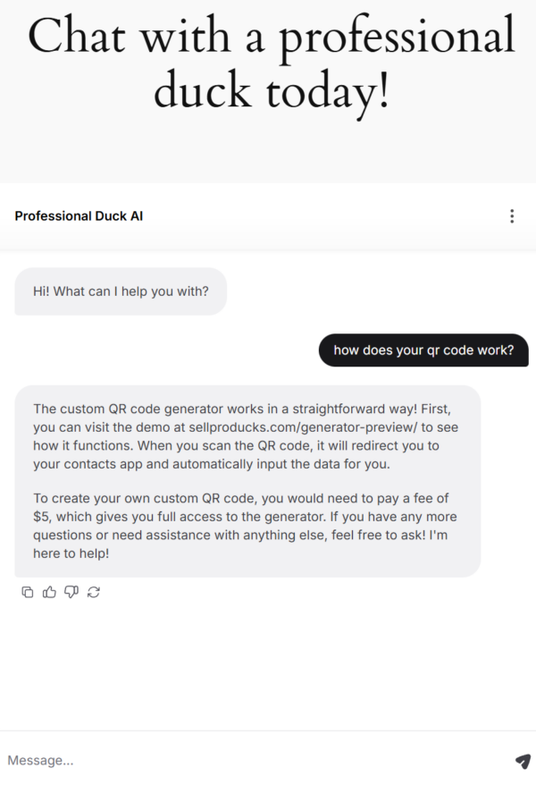 Incorporate AI chatbots onto your website